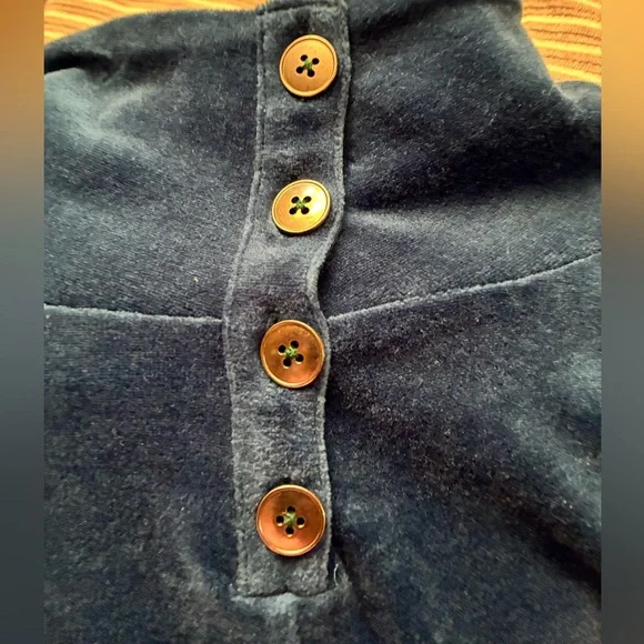 Talbots Teal Velour Dress - Picture 6 of 11